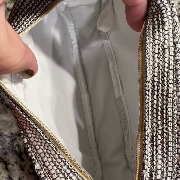 CHANEL Bags Chanel Holiday 222 Cosmetic Bag In Silver Tweed Made